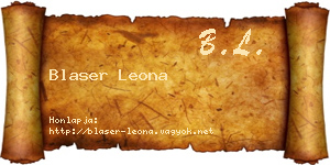 Blaser Leona névjegykártya